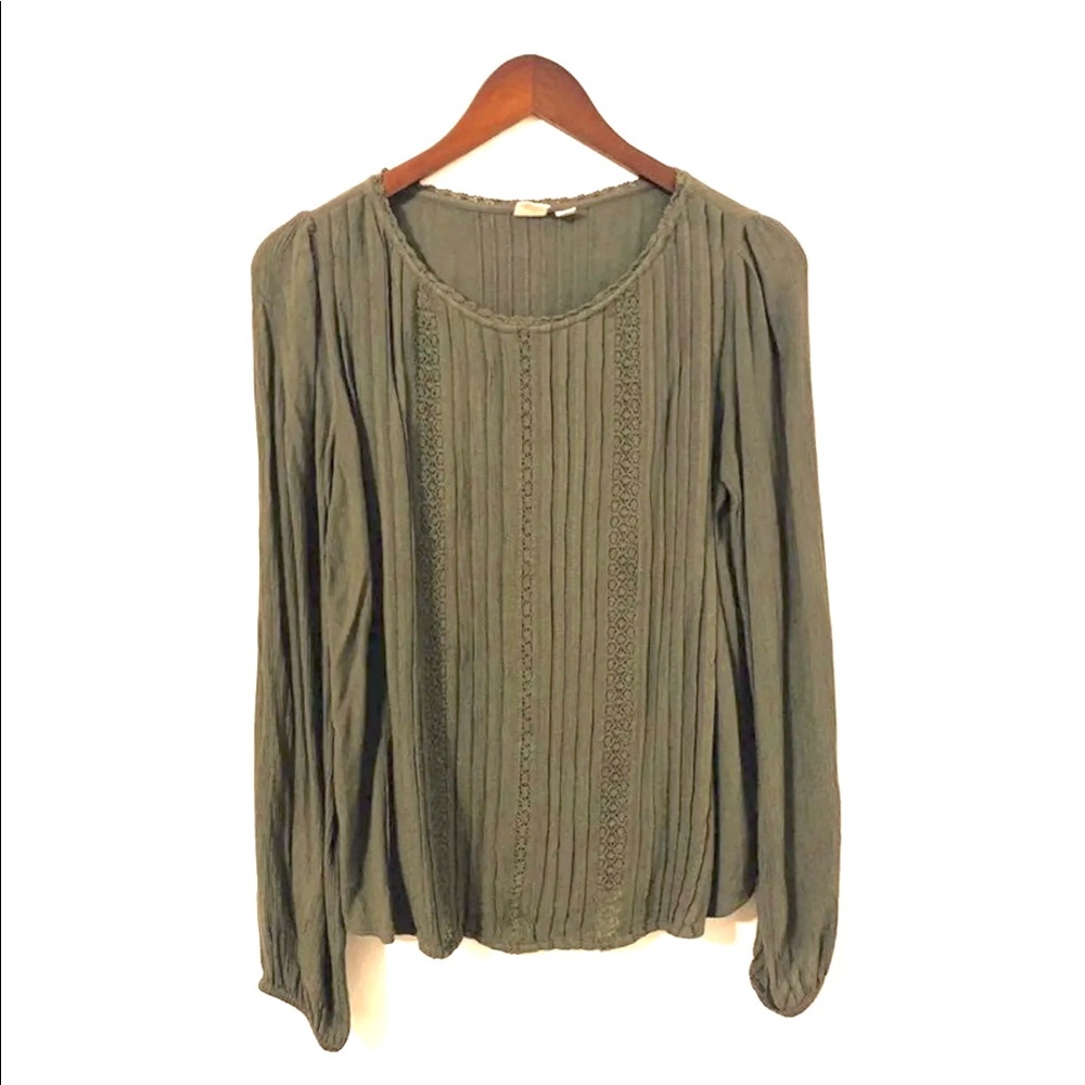 Olive green long sleeve GAP top XS
